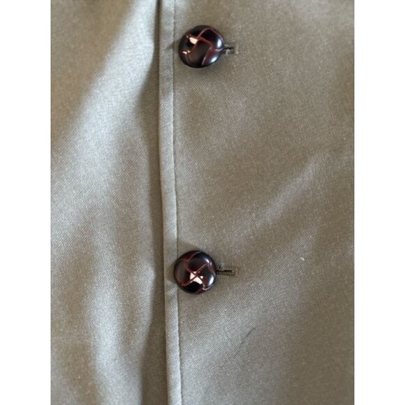 VTG London Fog Mens Coat Faux Fur Collar Beige Size 46 Regular Mid-Length READ - Picture 6 of 12